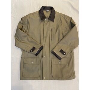 VTG Marlboro Cowboy Chronicles Canvas Field Jacket Men M Barn Coat Leather NWOT